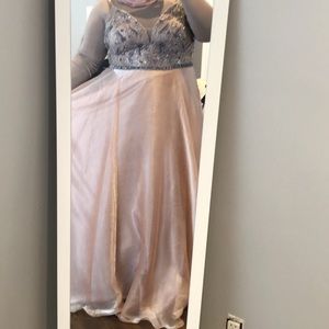 plus size engagement dress - blush